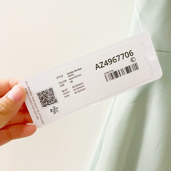 Azazie Kimber A-Line Ruched Chiffon Floor Length Maxi Dress in Agave - Picture 8 of 9